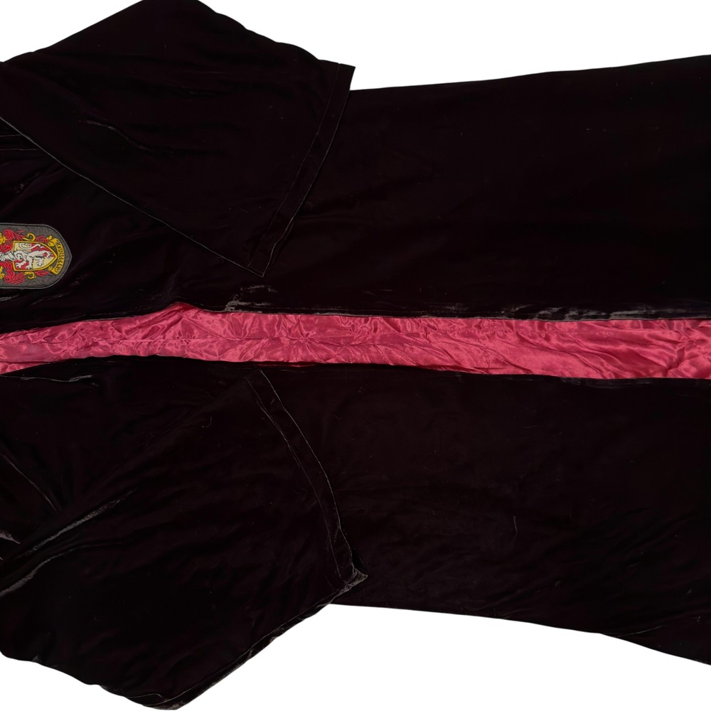 ๐ Harry Potter Unisex Gryffindor Heavyweight Blk Velvet Robe Cosplay Halloween - Picture 10 of 16